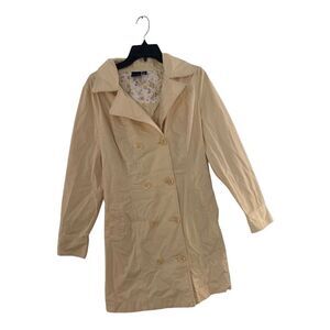 Sonoma 100% cotton trench coat with scallop detail size large